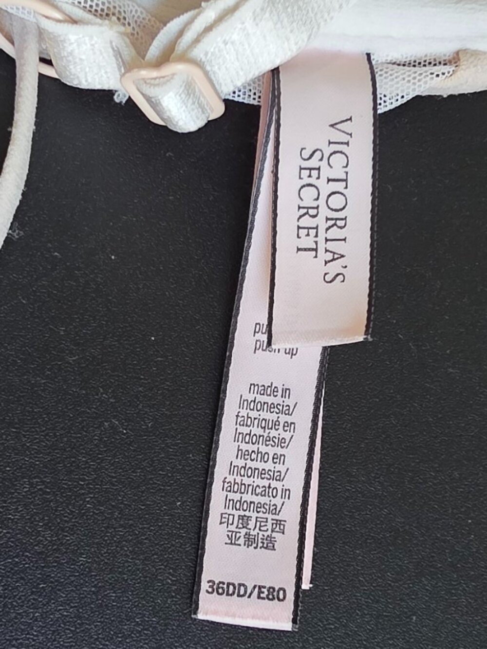 Victoria’s Secret White Lace Push Up Bra 36DD Strappy Back - Picture 2 of 8
